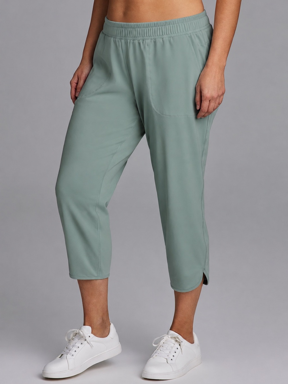 RBX Sage Green Wide Leg Cropped Active Pants Super Soft Jogger - Size M